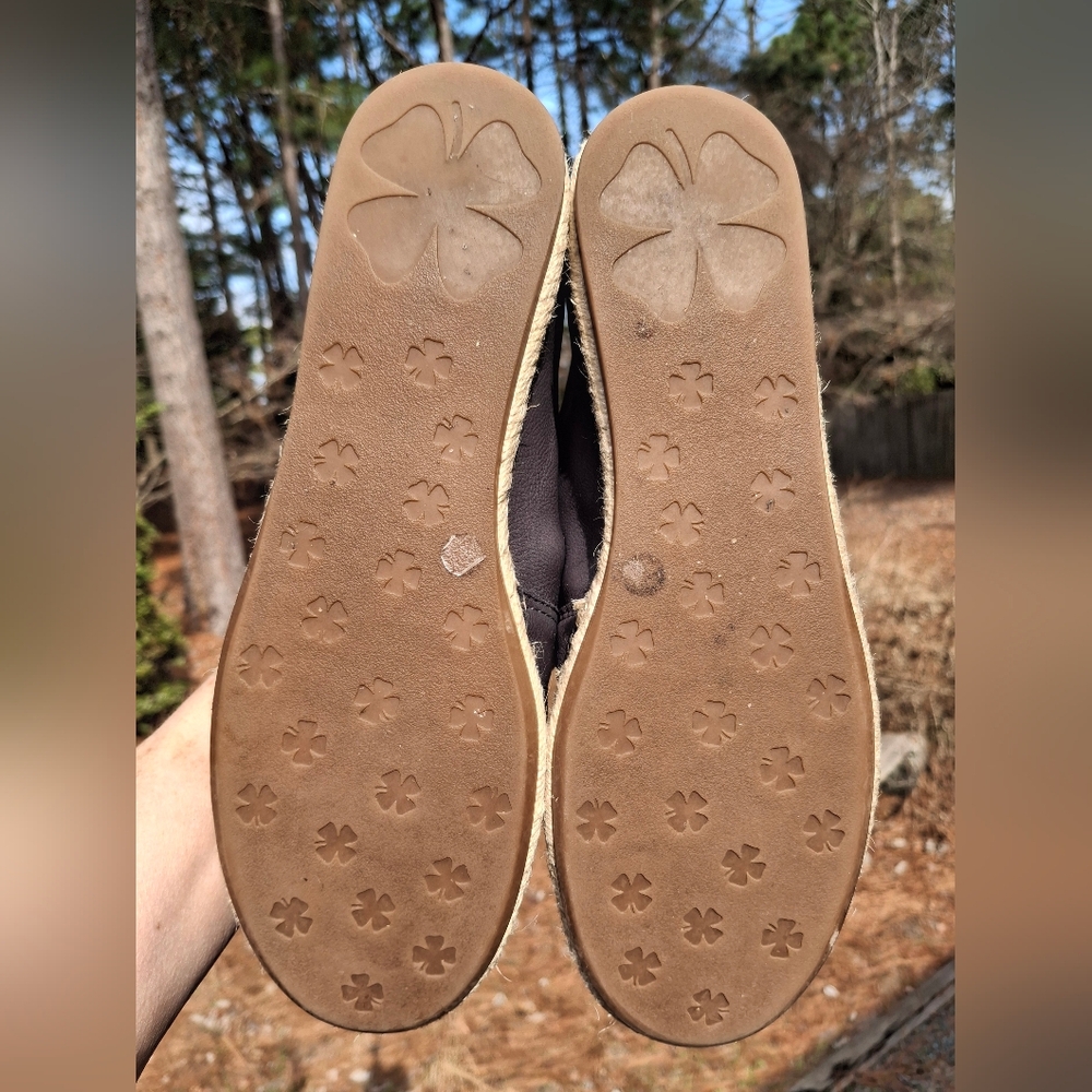 Lucky Brand Grey Nubuck Loretto Espadrille Loafers Size 9.5 - Picture 8 of 9